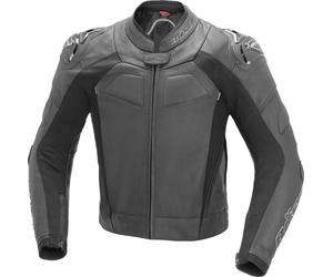 Büse Assen Chaqueta de cuero moto, negro, Talla 48