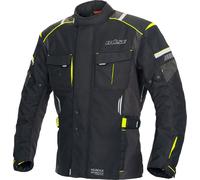 Büse Breno Pro, chaqueta textil impermeable L male Negro/Amarillo Neón
