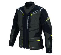 Büse Open Road III Chaqueta textil impermeable para moto, negro-gris-amarillo, tamaño 56 para Hombres