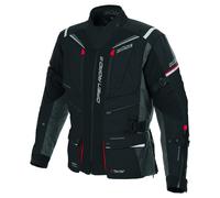 Büse Open Road III Chaqueta textil impermeable para moto, negro-rojo, tamaño 30 para Hombres