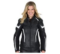 Büse Comb. Cuero P. Mujer Cento Chaqueta Negro/Blanco 38 mujeres