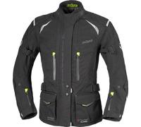 Büse Grado Las señoras de la motocicleta Chaqueta Textíl, negro/neón, Talla 56