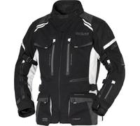 Büse Highland III Chaqueta impermeable para motocicletas, negro/gris claro, Talla 34
