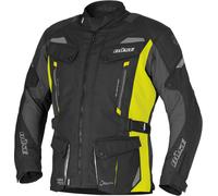 Büse Lago 3 Chaqueta textil para motocicletas, negro/neón/amarillo, Talla M