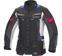 Büse Lago Pro Chaqueta textil de la motocicleta de las señoras, Gris claro/azul/rojo, Talla 40
