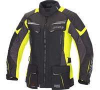 Büse Lago Pro Chaqueta textil de la motocicleta de las señoras, negro/amarillo neón, Talla 36