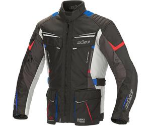 Büse Lago Pro Chaqueta textil de motocicleta, negro-rojo-azul, tamaño 3XL para Hombres