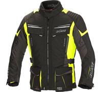 Büse Lago Pro Chaqueta textil de motocicleta, negro-amarillo, tamaño L para Hombres