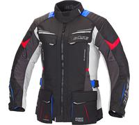 Büse Lago Pro Chaqueta textil de la motocicleta de las señoras, gris-rojo-azul, tamaño 44 para Mujer