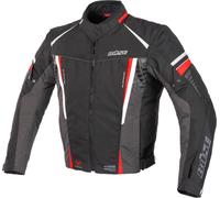 Büse Miles Chaqueta textil impermeable para moto, negro-rojo, tamaño XL para Hombres