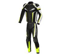 Büse Mille De 2 Piezas Traje De Cuero Negro/Blanco/Amarillo neón 50 hombres