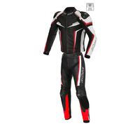 Büse Mille Traje de cuero de motocicleta de dos piezas, negro-rojo, tamaño 48 para Hombres