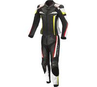 Büse Mille Dos piezas señoras traje de cuero de la motocicleta, negro/rojo/amarillo, Talla 36
