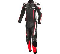 Büse Mille Dos piezas señoras traje de cuero de la motocicleta, negro/rojo, Talla 36