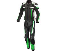 Büse Mille Dos piezas señoras traje de cuero de la motocicleta, negro/verde, Talla 38