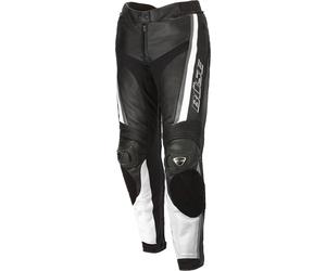 Büse Mille Ladies Pantalones de Cuero de Motocicleta, Negro/Blanco, Talla 72