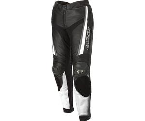 Büse Mille Ladies Pantalones de Cuero de Motocicleta, Negro/Blanco, Talla 80