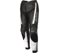 Büse Mille Ladies Pantalones de Cuero de Motocicleta, negro-blanco, tamaño L para Mujer
