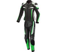 Büse Mille Dos piezas señoras traje de cuero de la motocicleta, negro-verde, tamaño 38 para Mujer