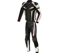 Büse Mille Traje de cuero de motocicleta de dos piezas, negro-rojo-amarillo, tamaño 52 para Hombres