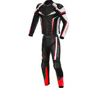 Büse Mille Traje de cuero de motocicleta de dos piezas, negro-rojo, tamaño 48 para Hombres