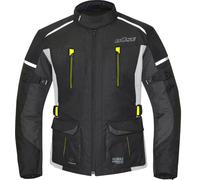 Büse Rider, chaqueta textil impermeable mujer 48 female Negro/Gris/Amarillo Neón
