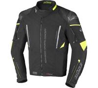 Büse Rocca, chaqueta textil impermeable 50 male Negro/Amarillo Neón