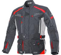 Büse Torino II Chaqueta textil de motocicleta, negro-rojo, tamaño 5XL para Hombres