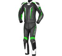 Büse Tormo Traje de cuero de moto para damas de dos piezas, negro/verde, Talla 36
