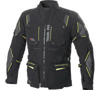 Büse Travel Pro Chaqueta textil de moto, negro/gris/amarillo, Talla 48