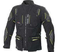 Büse Travel Pro Chaqueta textil de moto, negro-gris-amarillo, tamaño 31 para Hombres