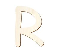 Bütic GmbH Madera Letras - Comic Sans MS - Personalizada con Letras/Tamaño Selección, Madera, Großes R, 15 cm
