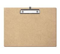 Bütic HDF/MDF Portapapeles forma estándar para DIN A3 A4 A5 A6 Clipboard de 3 mm de grosor HDF, formato: A4 horizontal, abrazadera: abrazadera de sujeción plateada