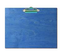 Bütic - Portapapeles de madera, forma estándar, color azul aciano, para A3, A4, A5, A6, formato: A5, horizontal, abrazadera: pinza de dientes, arco iris