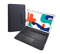 Bueuwe Funda con Teclado para Huawei Pro 10.8 2021/2019, Diseño QWERTY En Inglés, Teclado Bluetooth con Trackpad Incorporado, Funda Inteligente De Cuero Delgado,Matepad 10.4