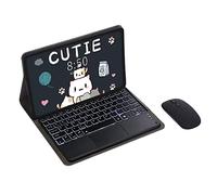 Bueuwe Funda con Teclado para Lenovo Tab P11 Plus 2021 / Tab P11 2020 11 Pulgadas,Contener Ñ, Retroiluminada En 7 Colores, Teclado Bluetooth Desmontable con Panel Táctil, Ratón Bluetooth,Negro