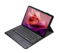 Bueuwe Funda con teclado para Lenovo Tab P12 de 12,7 pulgadas 2023, QWERTZ alemán, teclado de 7 colores con retroiluminación y trackpad, parte trasera de TPU suave