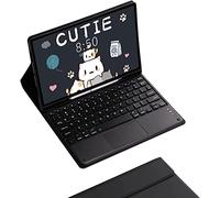 Bueuwe Funda con Teclado para Redmi Pad 10,6 Pulgadas, Contiene La Letra Ñ, Teclado Bluetooth Retroiluminado con Panel Táctil, Portalápices,Negro