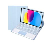 Bueuwe Funda con Teclado para Samsung Galaxy Tab S9 2023 11 Inch SM-X710/X716B/X718U, Teclado Bluetooth Desmontable con Panel Táctil, Cubierta Trasera Suave,Azul