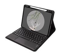 Bueuwe Funda con Teclado para Xiaomi Pad 5/5 Pro, Teclado Bluetooth Desmontable con portalápices,Black with touchpad