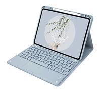 Bueuwe Funda con Teclado para Xiaomi Pad 5/5 Pro, Teclado Bluetooth Desmontable con portalápices,Blue with touchpad