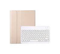 Bueuwe Funda Teclado para iPad 9th/8th/7th Gen 10.2 in, Pro, Air 3rd Gen 10.5 in, Teclado inalámbrico Desmontable con Cubierta Protectora magnética,Oro