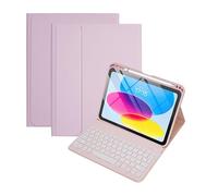 Bueuwe Funda Teclado para iPad Pro de 11 Pulgadas M5/M4 (2025/2024),Teclado inalámbrico Bluetooth Desmontable,Rosado
