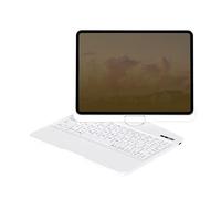 Bueuwe Funda Teclado para iPad Pro de 12,9 Pulgadas (6.ª, 5.ª, 4.ª y 3.ª generación), trackpad, Teclado Bluetooth, giratoria 360°, con Soporte para el lápiz,Crystal Diamond White