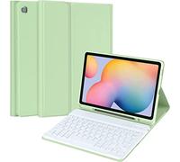 Bueuwe Teclado retroiluminado para Samsung Galaxy Tab S6 Lite 10.4" 2022/2020, AZERTY Teclado magnético francés SM-P610/P615/P615/P619,Verde