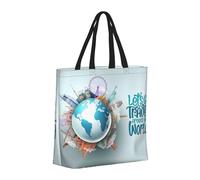 Buewutiry - Bolso grande para mujer - Bolso de mano reutilizable con cremallera, bolsas de playa para mujer, vamos a viajar alrededor del mundo, bolso mamá para mamá, adecuado para hospital