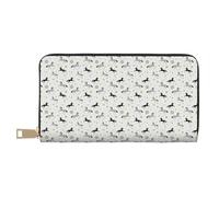 Buewutiry Carteras delgadas de cuero para mujeres y hombres, minimalistas, con diseño de lunares, para mujeres y hombres, con cremallera