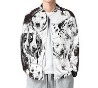 Buewutiry Chaqueta ligera para hombre, chaqueta bomber casual con cremallera para perro Labrador Retriever, abrigo rompevientos para hombre, estilo-38, X-Large