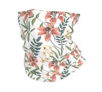 Buewutiry - Cubrecuello para hombre y mujer - Pañuelo de lunares con flores de lirio - Pasamontañas - Mascarilla - Bandana