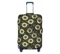 Buewutiry Funda protectora de equipaje de viaje, diseño de girasoles n.º 1001, fundas lavables para equipaje de 18 a 32 pulgadas, Black, L